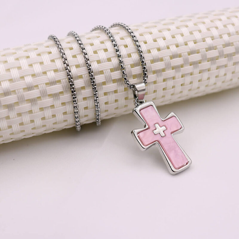 sweet and cool dopamine double cross pendant necklace