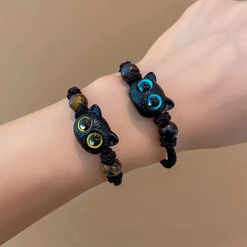black cat handmade bracelet black cat handmade bracelet