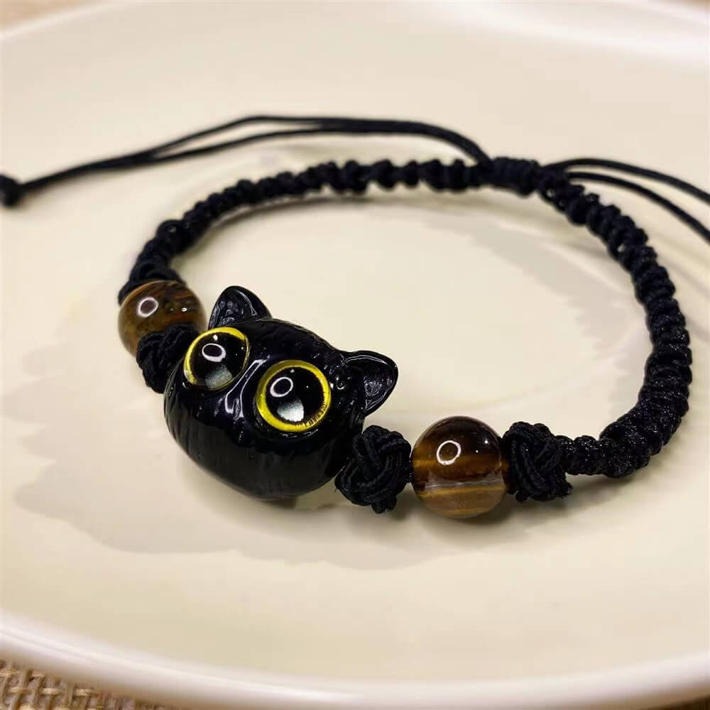 black cat handmade bracelet black cat handmade bracelet