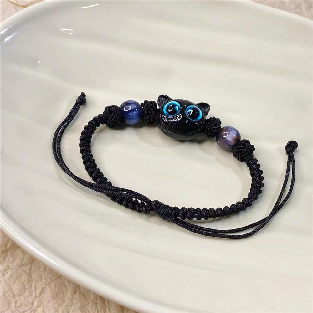 black cat handmade bracelet black cat handmade bracelet